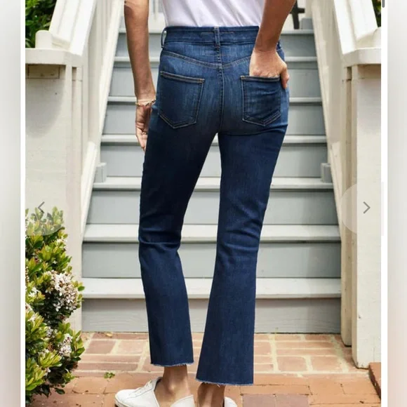 Frank & Eileen Killian Crop Flare Jeans in Medium Wash Size 25 NWT